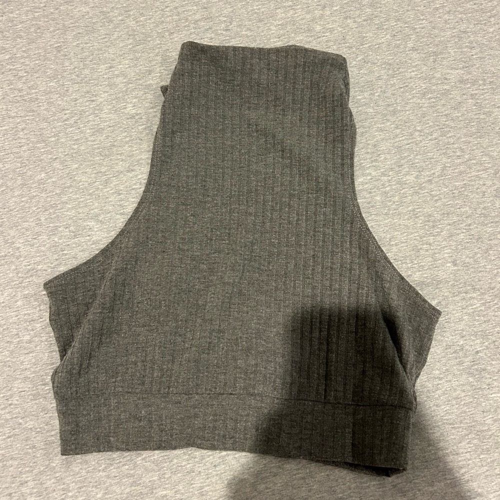 Free people grey mock neck top size medium